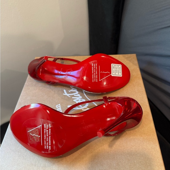 Christian Louboutin Glossy Red Heels - Picture 3 of 3